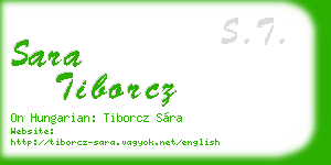 sara tiborcz business card